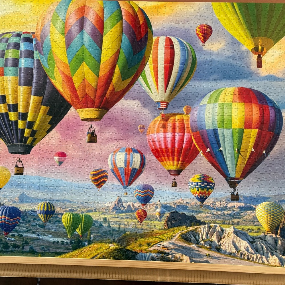 Buffalo Games 2000 piece “Up, Up And Away” jigsaw puzzle.